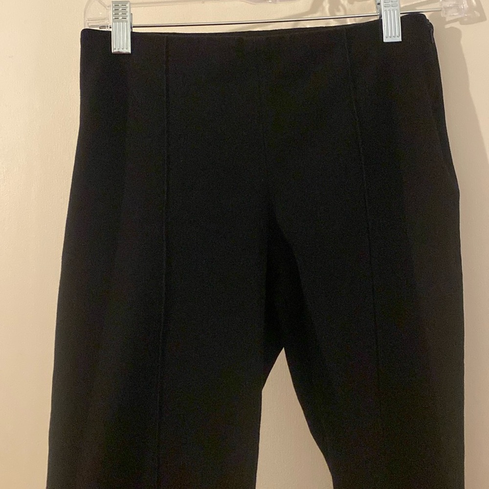 Banana republic black slacks mid rise ankle zipper closure